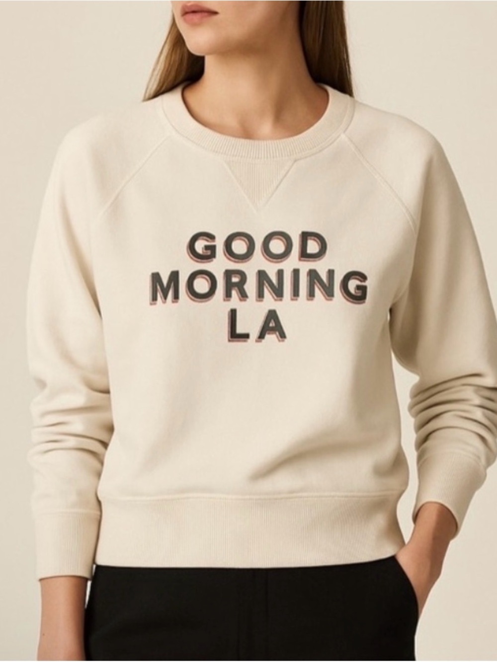 🆕Nili LotanGood Morning LA Crew Sweatshirt